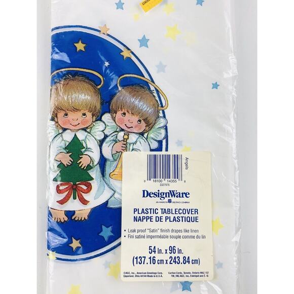 Designware Plastic Tablecover Christmas Angles Halo Leak Proof New Satin finish - Picture 3 of 10